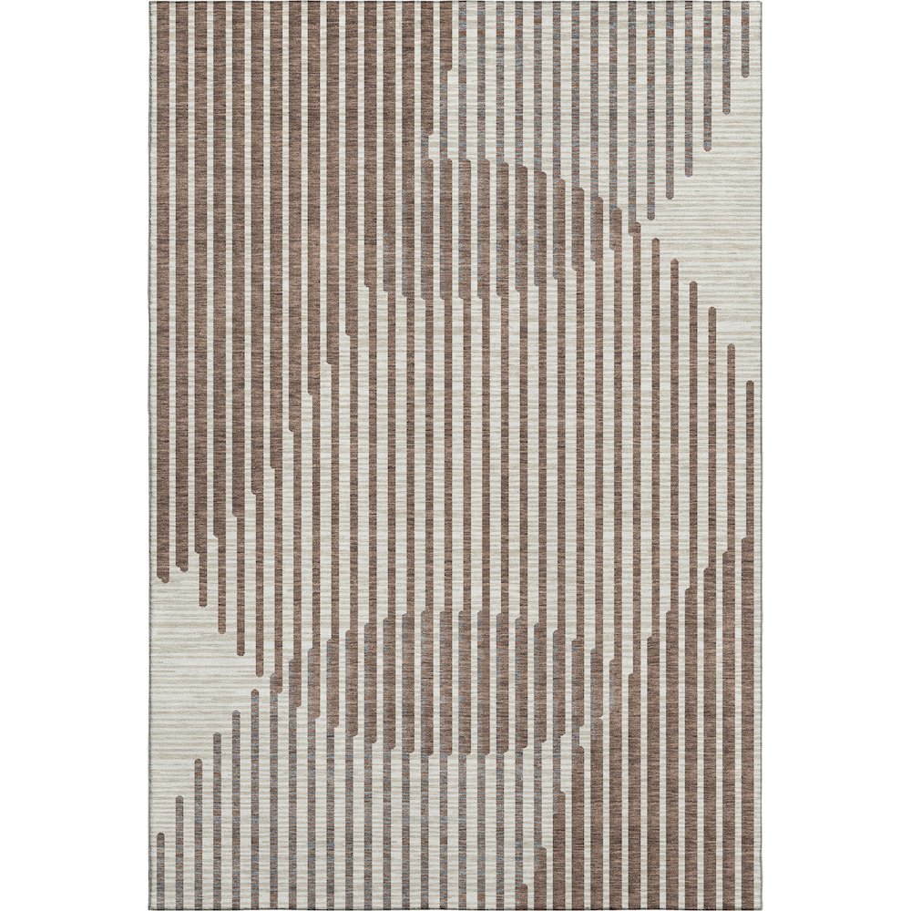 Premium Machine Washable Mayfield AMF1001 Brown 8' x 10' Rug. Picture 1