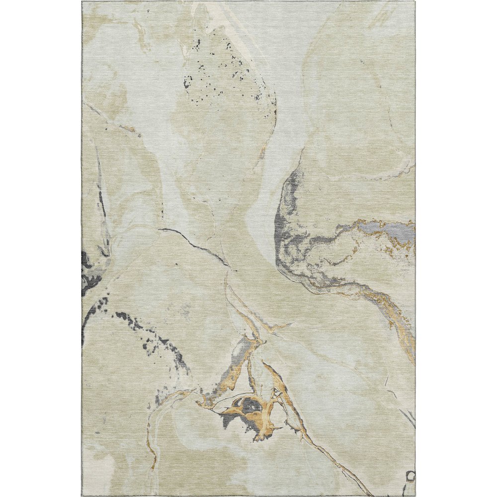 Premium Machine Washable Mayfield AMF1005 Ivory 8' x 10' Rug. Picture 1