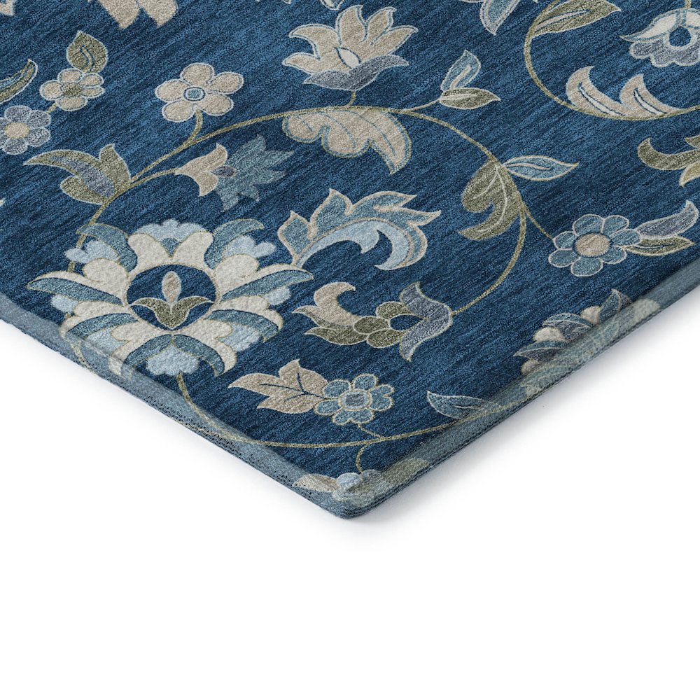 Premium Machine Washable Mayfield AMF1006 Navy 3' x 5' Rug. Picture 3
