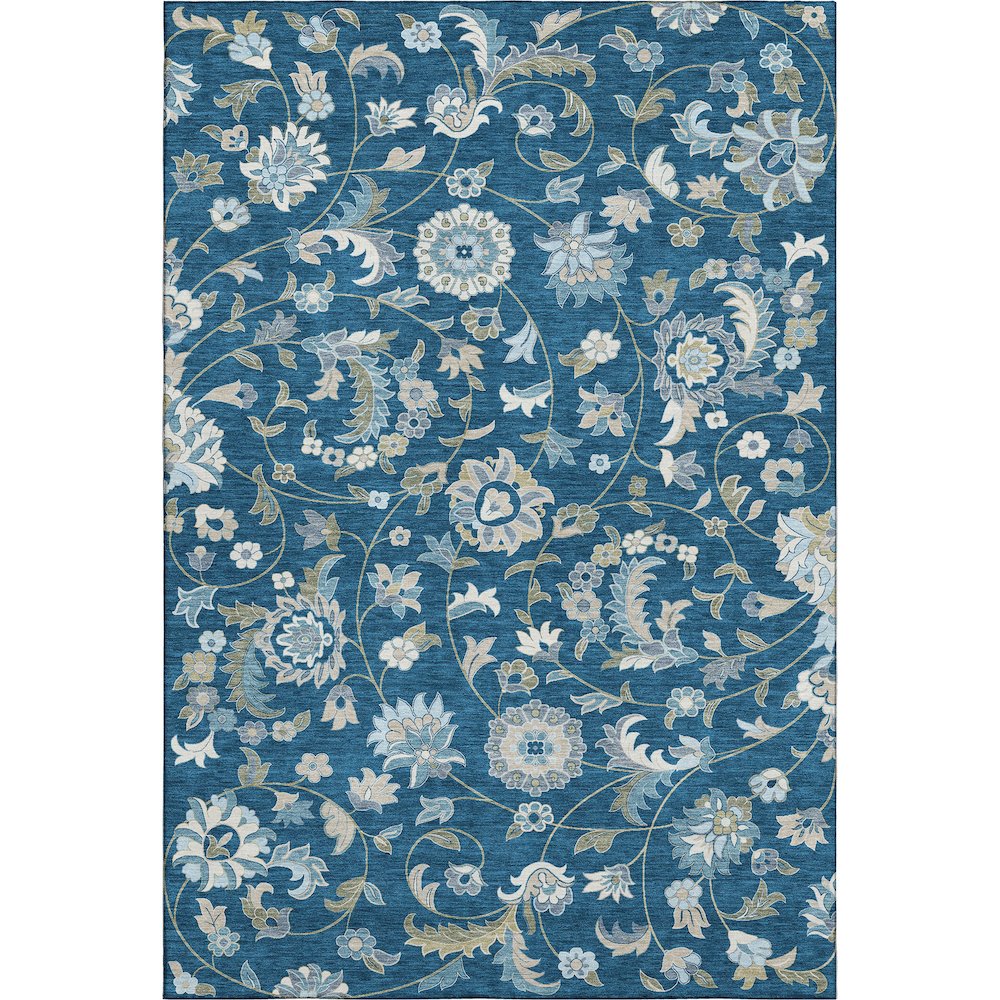 Premium Machine Washable Mayfield AMF1006 Navy 8' x 10' Rug. Picture 1
