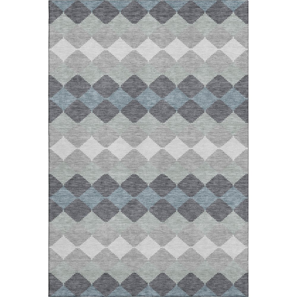 Premium Machine Washable Mayfield AMF1007 Gray 8' x 10' Rug. Picture 1