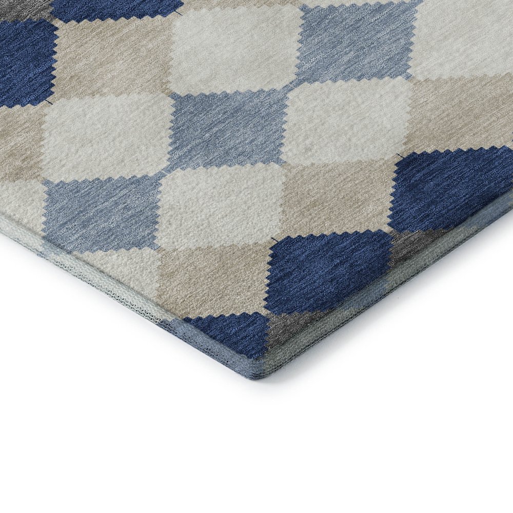 Premium Machine Washable Mayfield AMF1007 Navy 3' x 5' Rug. Picture 3