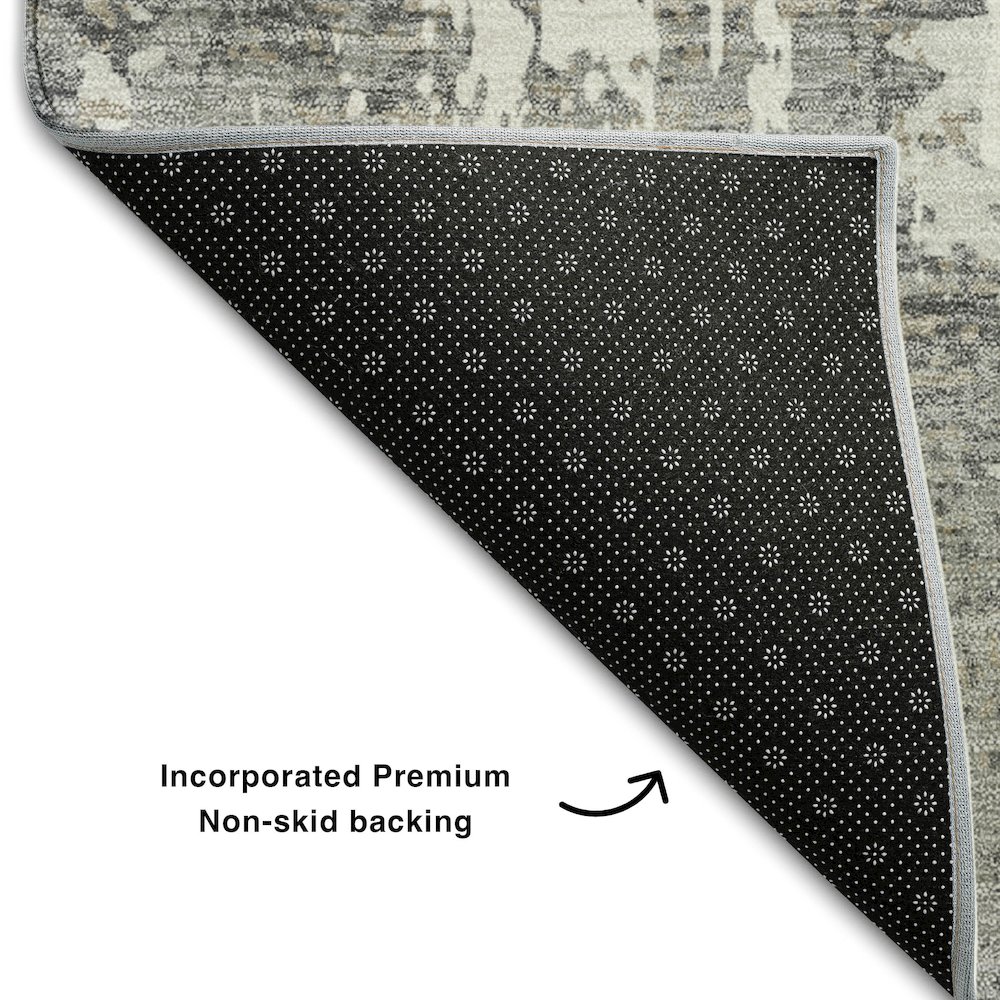 Premium Machine Washable Mayfield AMF1008 Gray 3' x 5' Rug. Picture 2