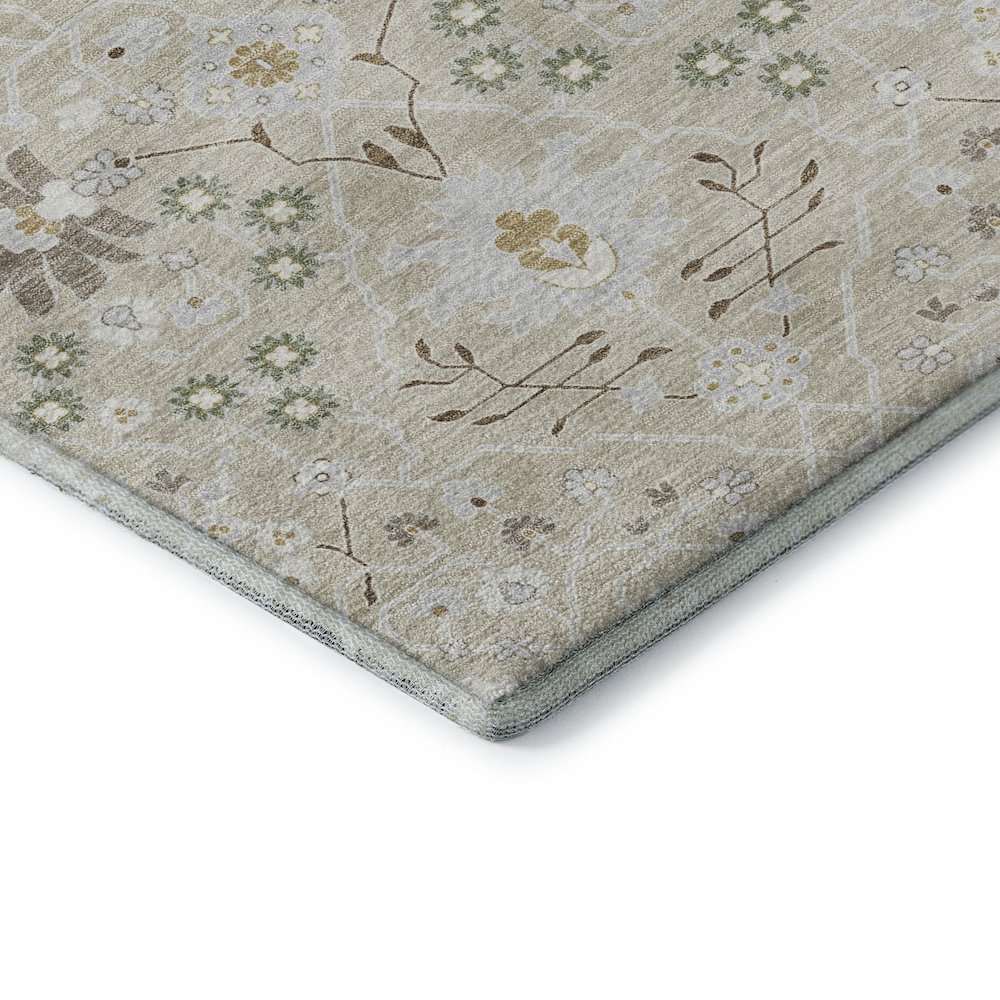 Premium Machine Washable Mayfield AMF1009 Beige 3' x 5' Rug. Picture 3