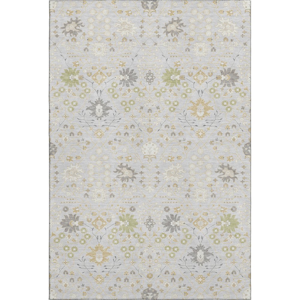 Premium Machine Washable Mayfield AMF1009 Silver 8' x 10' Rug. Picture 1