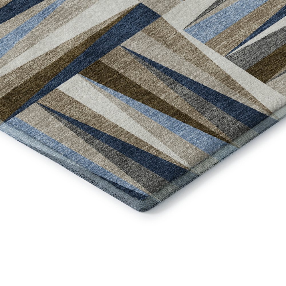 Premium Machine Washable Mayfield AMF1012 Navy 3' x 5' Rug. Picture 3