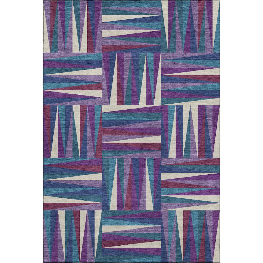 Premium Machine Washable Mayfield AMF1012 Purple 8' x 10' Rug. Picture 1