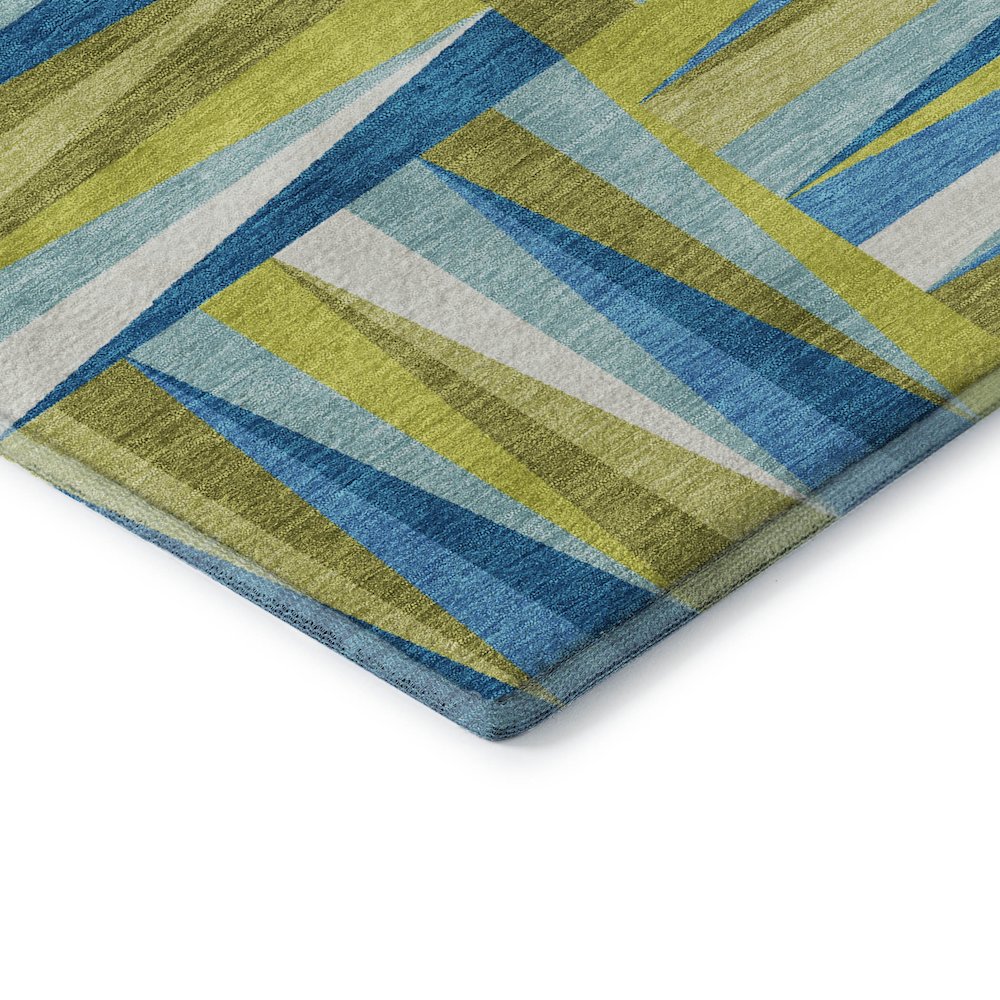 Premium Machine Washable Mayfield AMF1012 Teal 3' x 5' Rug. Picture 3