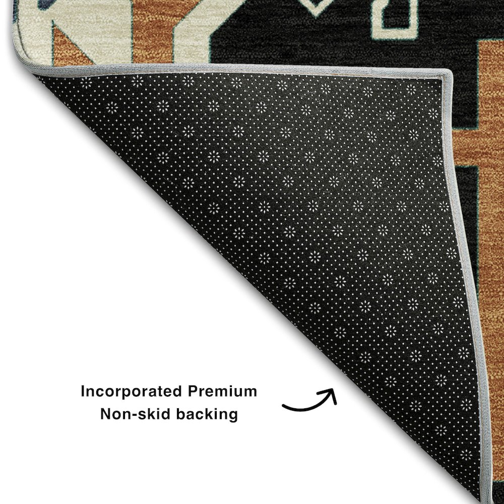 Premium Machine Washable Mayfield AMF1015 Black 3' x 5' Rug. Picture 2