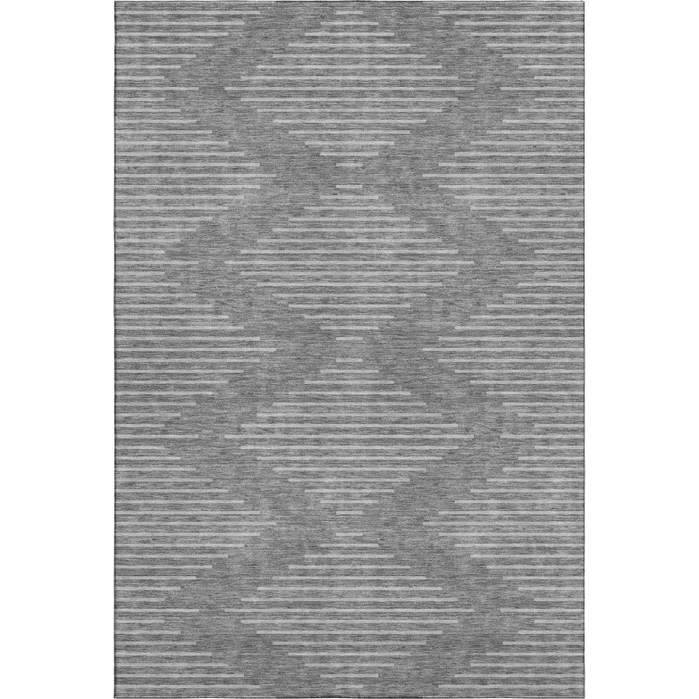 Premium Machine Washable Mayfield AMF1016 Charcoal 8' x 10' Rug. Picture 1