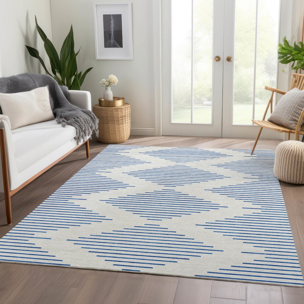 Premium Machine Washable Mayfield AMF1017 Ivory 8' x 10' Rug. Picture 6