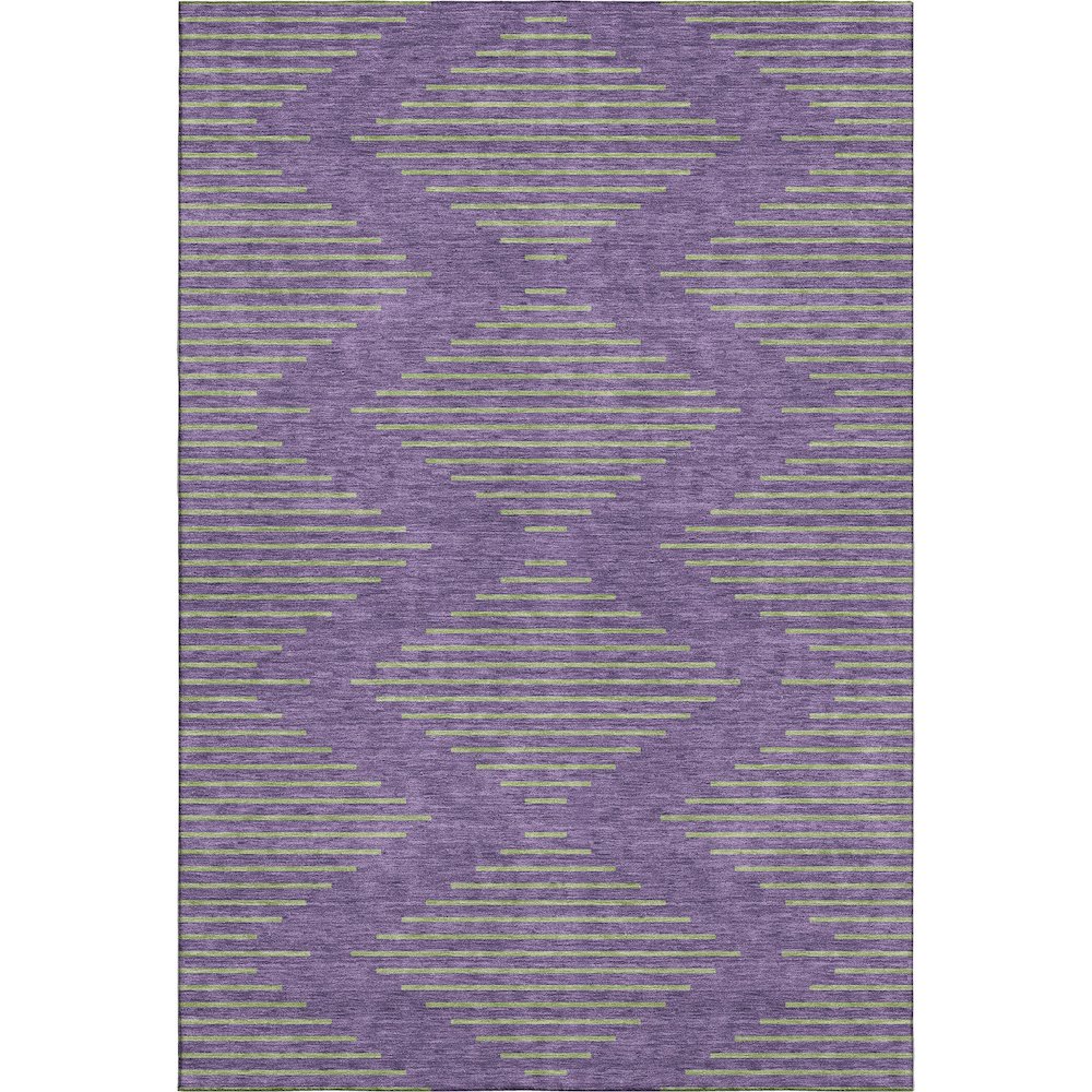 Premium Machine Washable Mayfield AMF1017 Purple 8' x 10' Rug. Picture 1