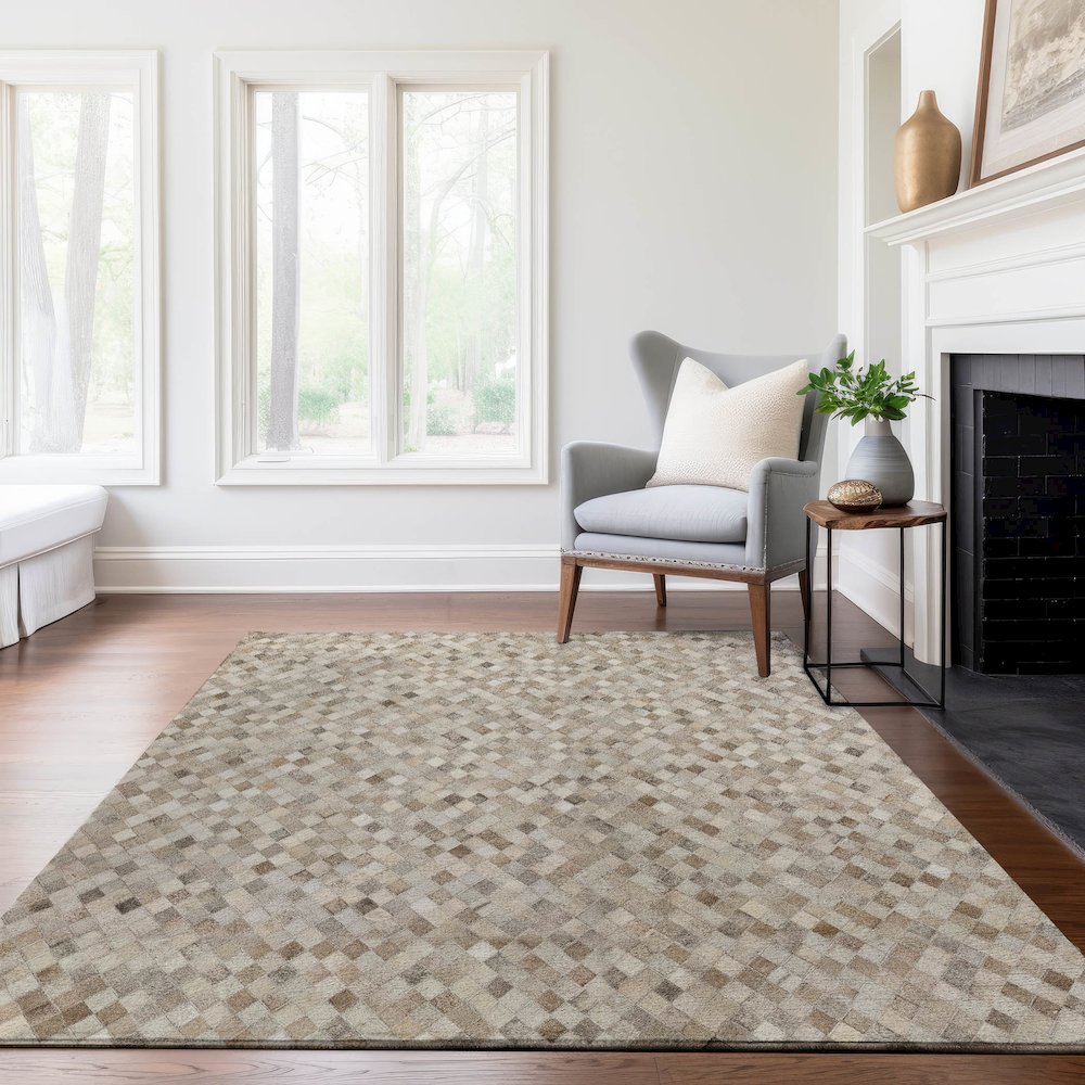 Premium Machine Washable Mayfield  Gray 8' x 10' Rug. Picture 6