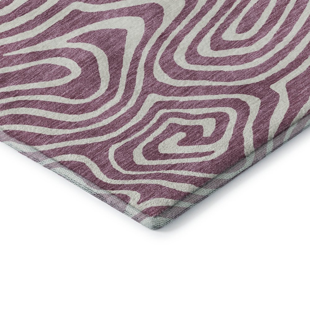 Premium Machine Washable Mayfield AMF1020 Plum 3' x 5' Rug. Picture 3