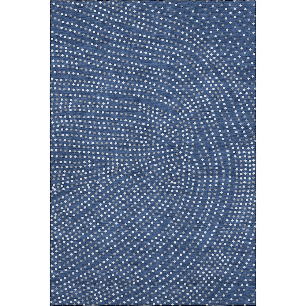 Premium Machine Washable Mayfield AMF1021 Navy 8' x 10' Rug. Picture 1