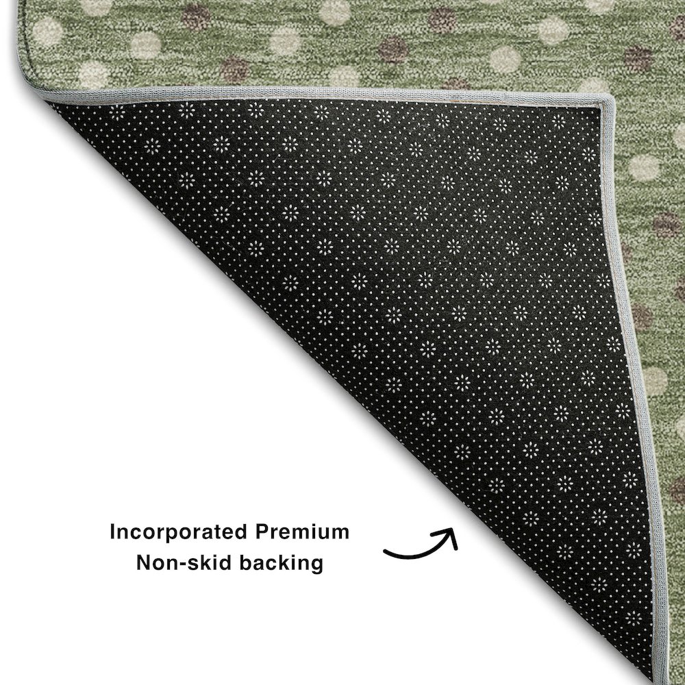 Premium Machine Washable Mayfield AMF1021 Sage 3' x 5' Rug. Picture 2
