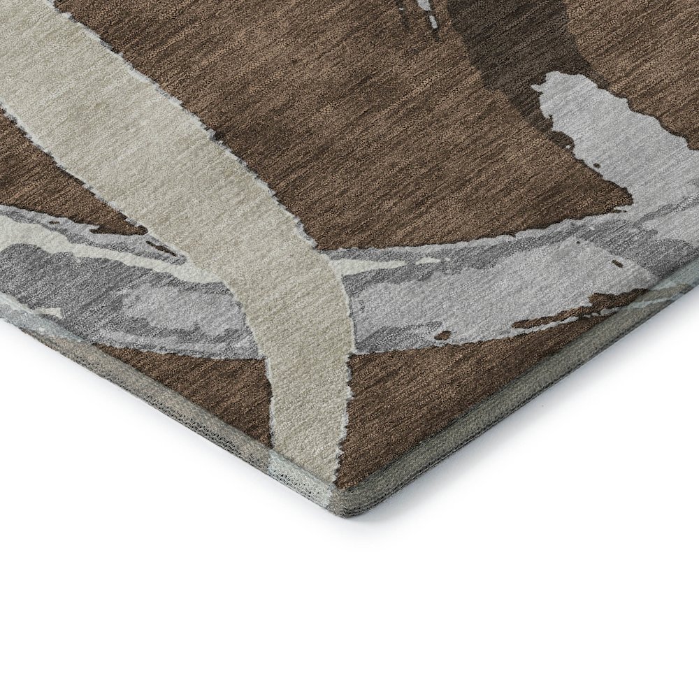 Premium Machine Washable Mayfield AMF1022 Brown 3' x 5' Rug. Picture 3