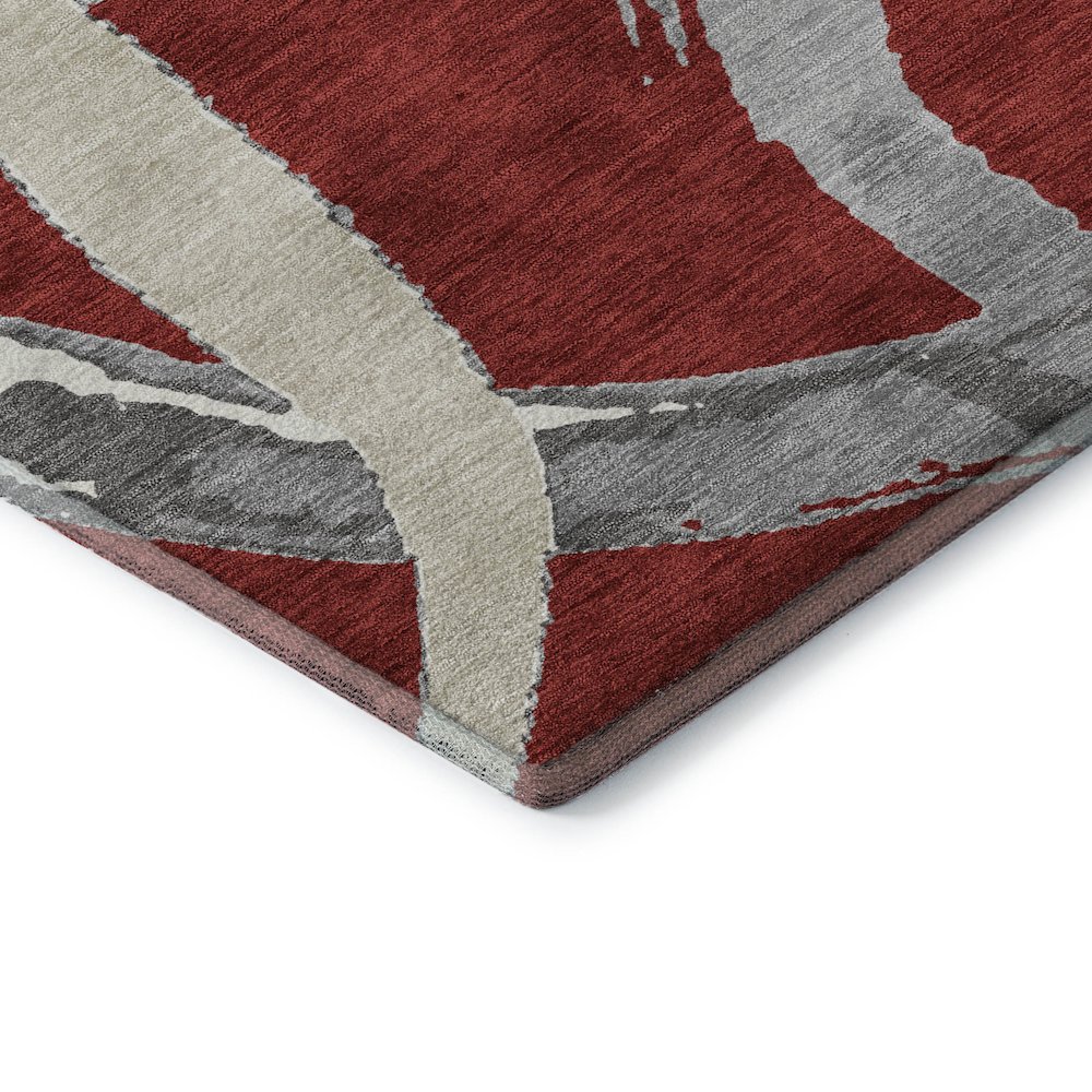 Premium Machine Washable Mayfield AMF1022 Red 3' x 5' Rug. Picture 3