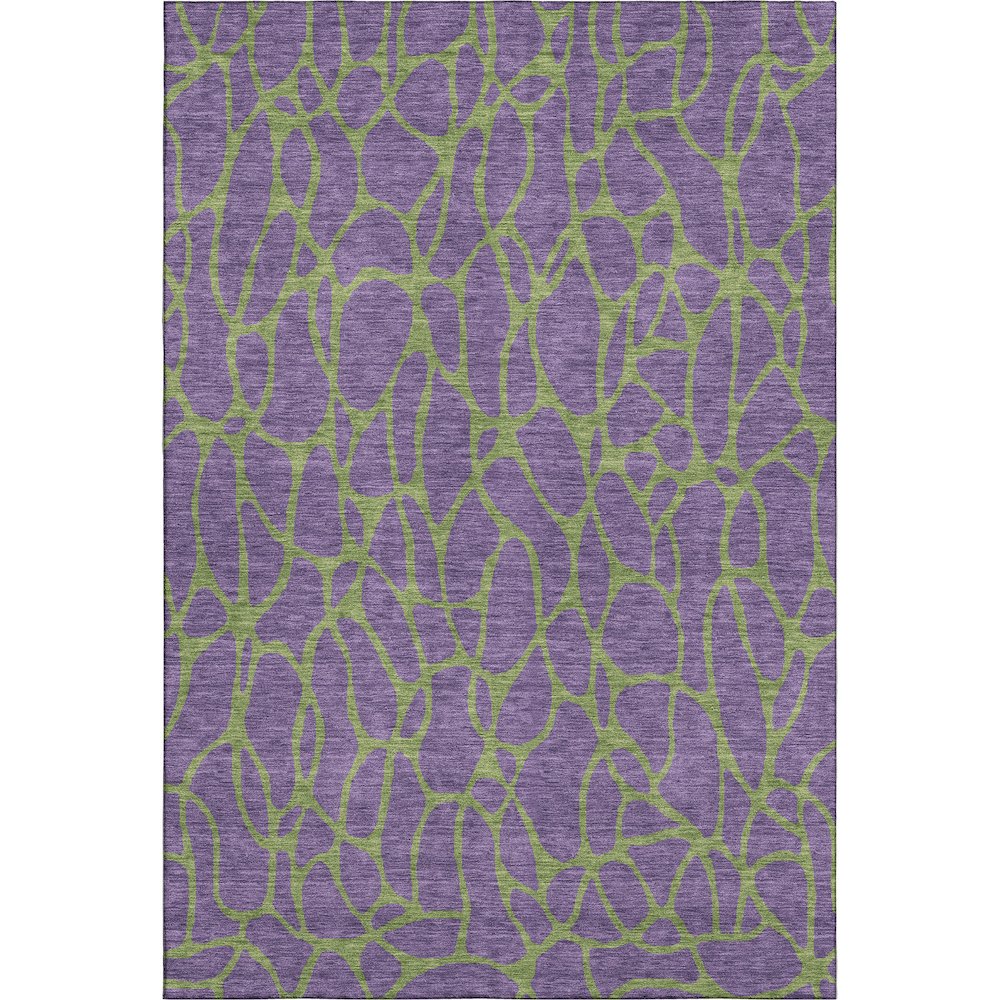 Premium Machine Washable Mayfield AMF1023 Purple 8' x 10' Rug. Picture 1