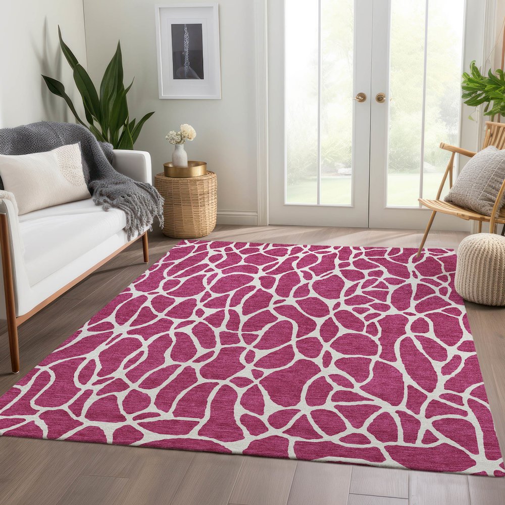 Premium Machine Washable Mayfield AMF1024 Blush 8' x 10' Rug. Picture 6