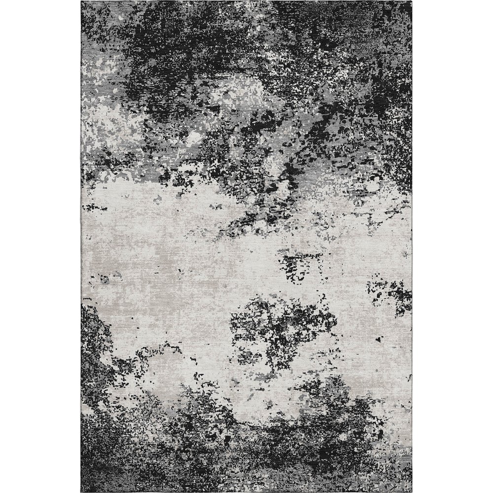 Premium Machine Washable Mayfield AMF1027 Black 8' x 10' Rug. Picture 1