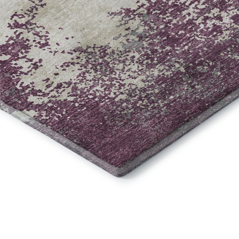 Premium Machine Washable Mayfield AMF1027 Eggplant 3' x 5' Rug. Picture 3