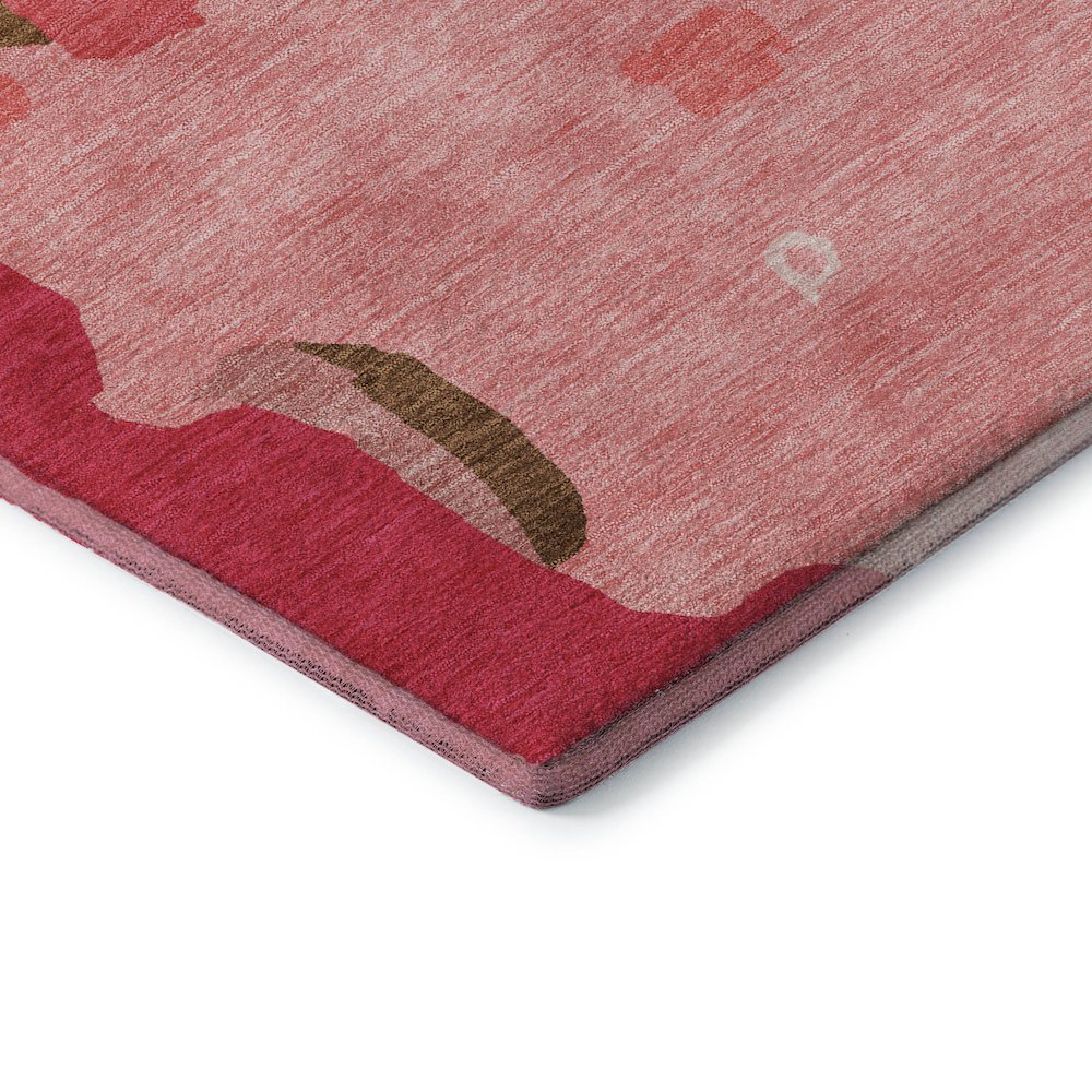 Premium Machine Washable Mayfield AMF1028 Coral 3' x 5' Rug. Picture 3