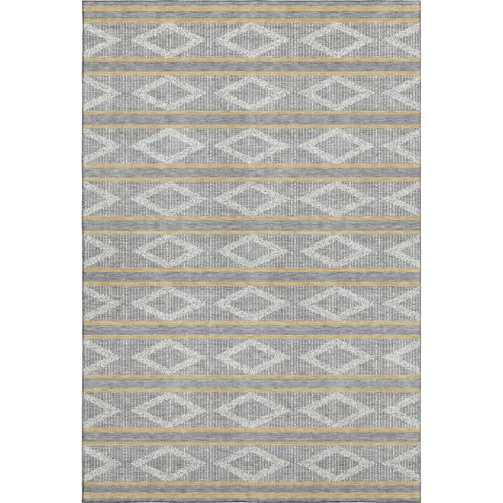 Premium Machine Washable Mayfield AMF1029 Gray 8' x 10' Rug. Picture 1