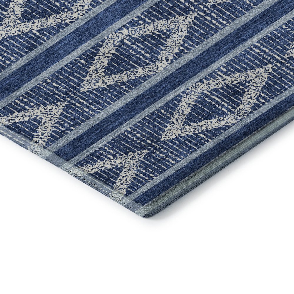 Premium Machine Washable Mayfield AMF1029 Navy 3' x 5' Rug. Picture 3
