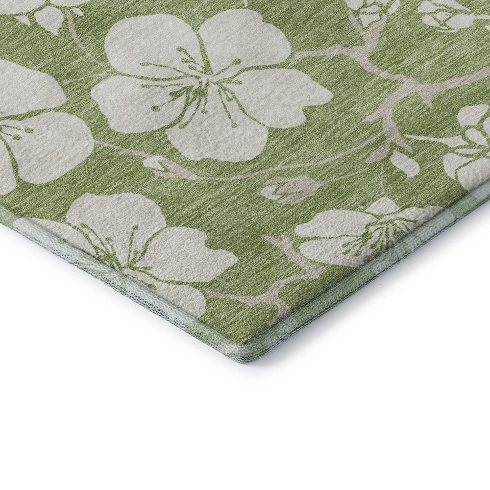 Premium Machine Washable Mayfield AMF1032 Aloe 3' x 5' Rug. Picture 3