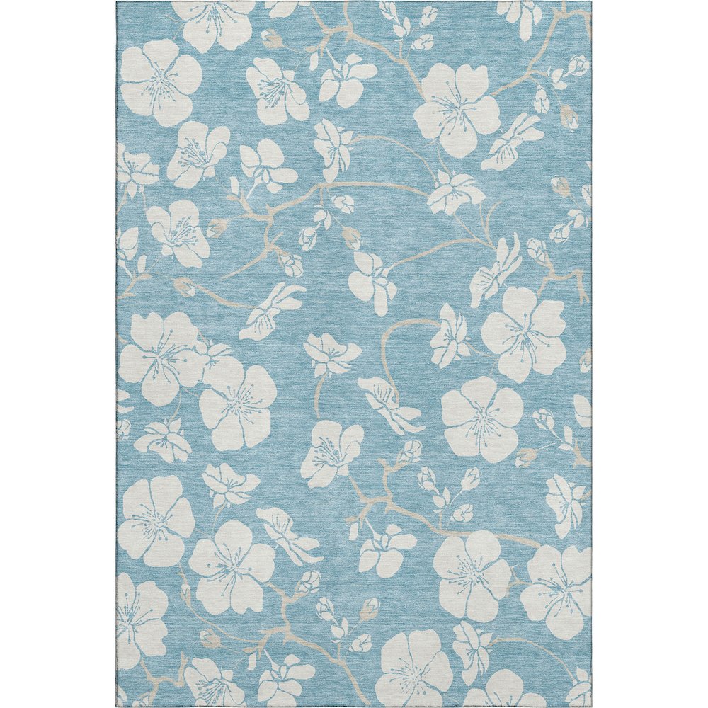 Premium Machine Washable Mayfield AMF1032 Sky 8' x 10' Rug. Picture 1