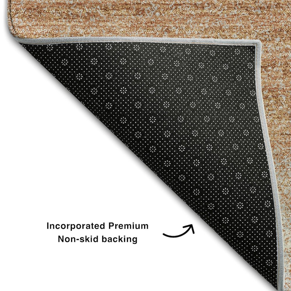 Premium Machine Washable Mayfield AMF1033 Copper 3' x 5' Rug. Picture 2