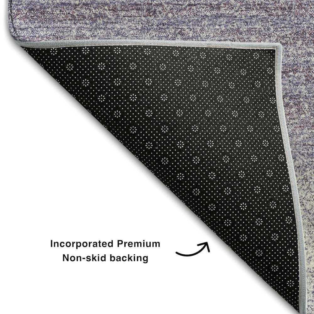 Premium Machine Washable Mayfield AMF1033 Lavender 3' x 5' Rug. Picture 2