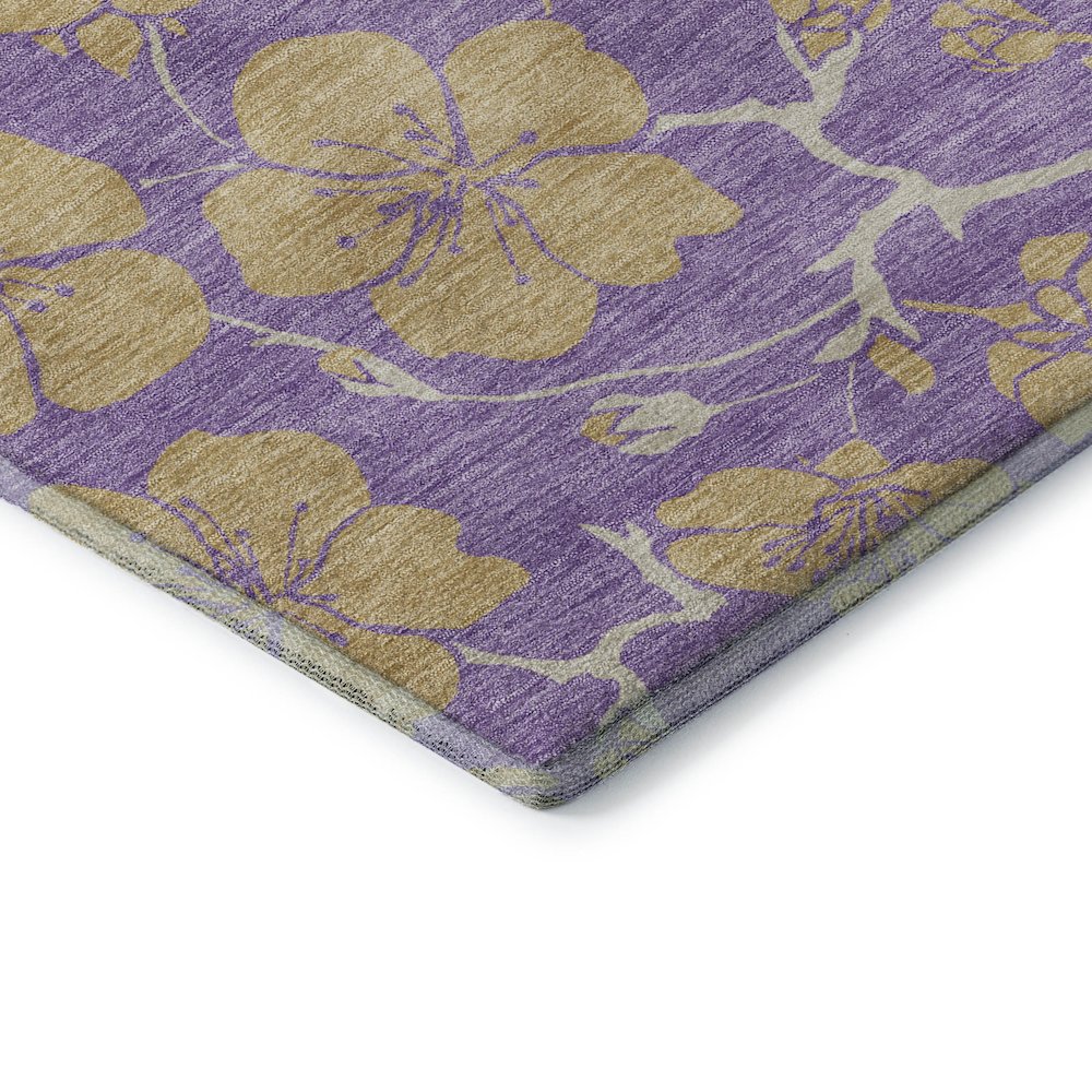 Premium Machine Washable Mayfield AMF1034 Purple 3' x 5' Rug. Picture 3