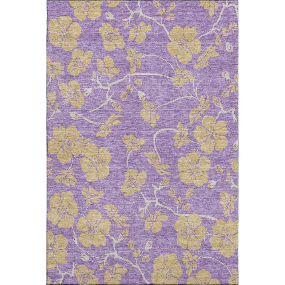 Premium Machine Washable Mayfield AMF1034 Purple 8' x 10' Rug. Picture 1