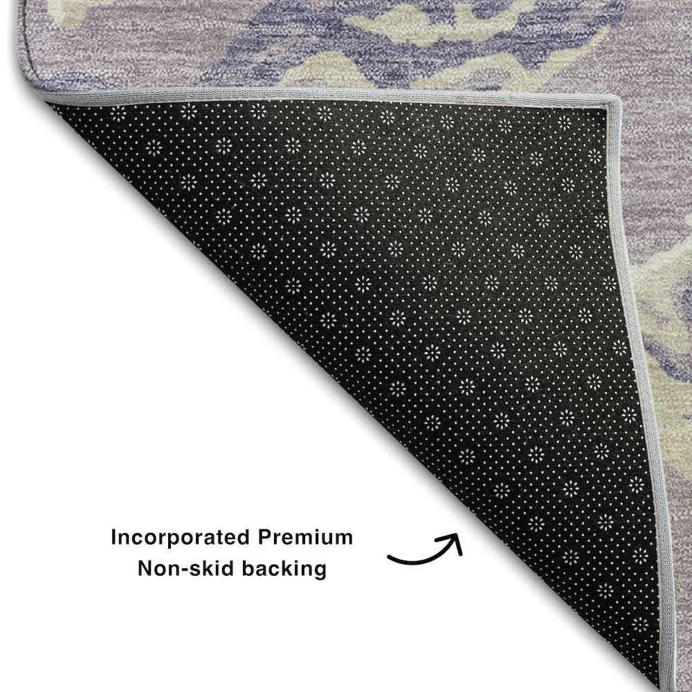 Premium Machine Washable Mayfield AMF1035 Lavender 3' x 5' Rug. Picture 2