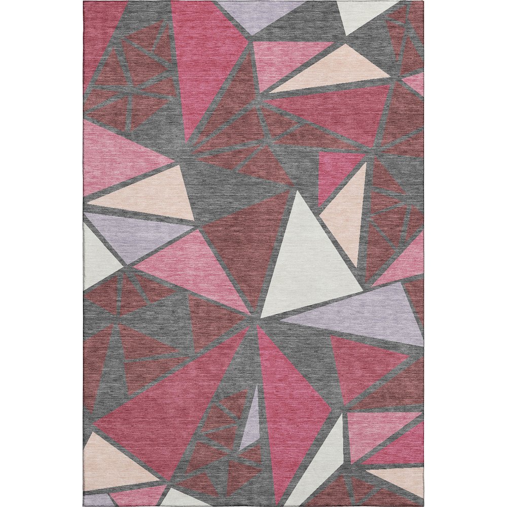 Premium Machine Washable Mayfield AMF1039 Burgundy 8' x 10' Rug. Picture 1