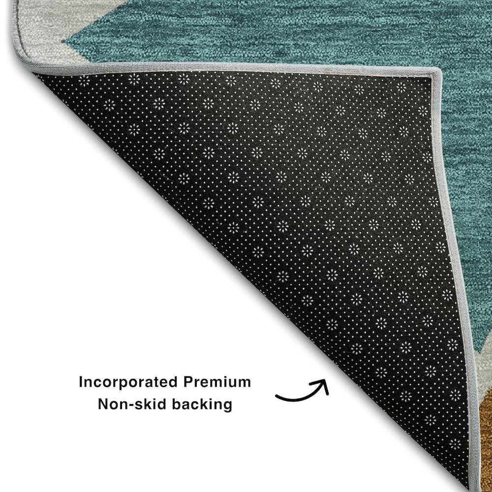 Premium Machine Washable Mayfield AMF1039 Gray 3' x 5' Rug. Picture 2