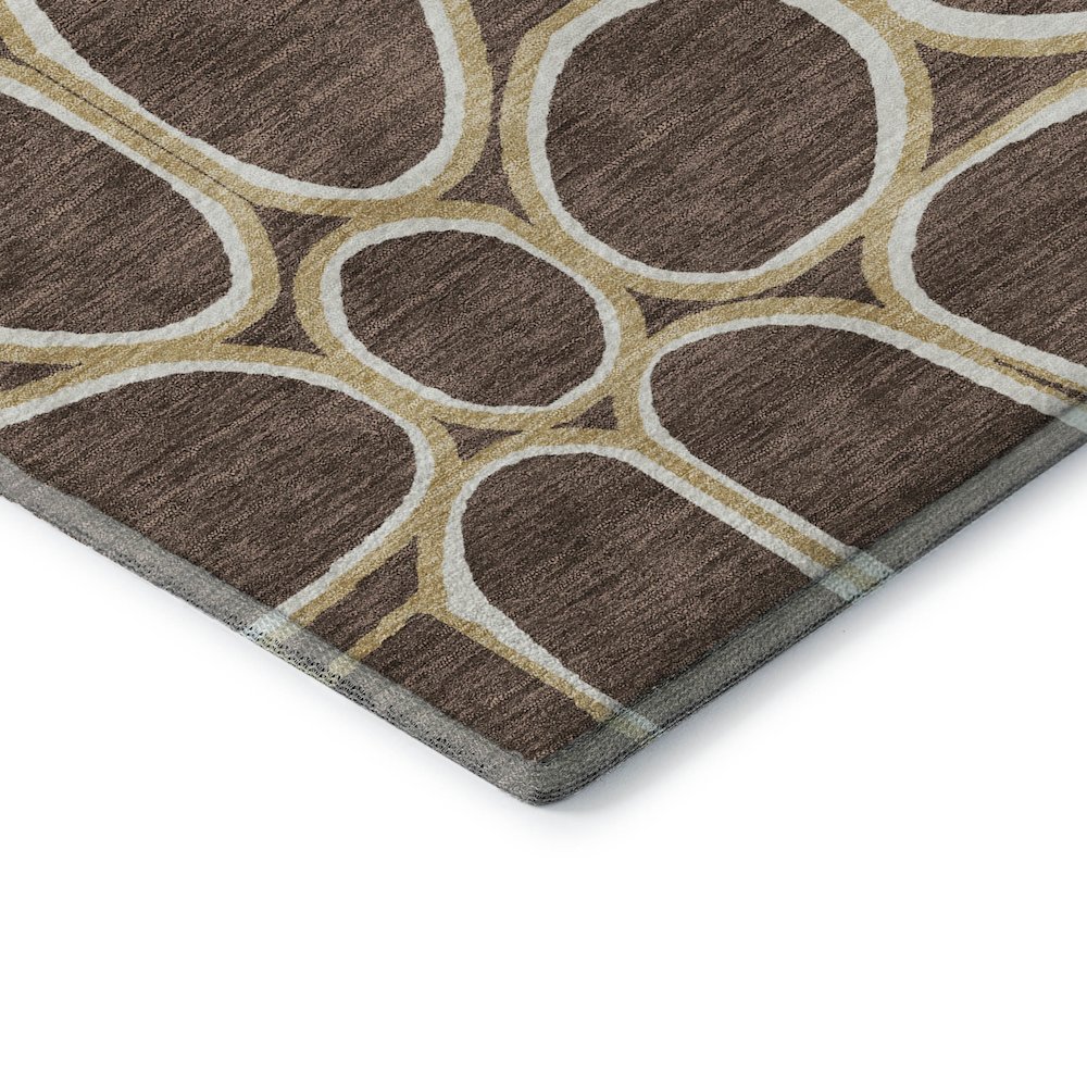 Premium Machine Washable Mayfield AMF1041 Brown 3' x 5' Rug. Picture 3