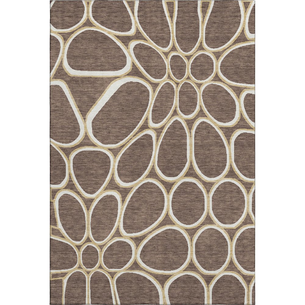 Premium Machine Washable Mayfield AMF1041 Brown 8' x 10' Rug. Picture 1