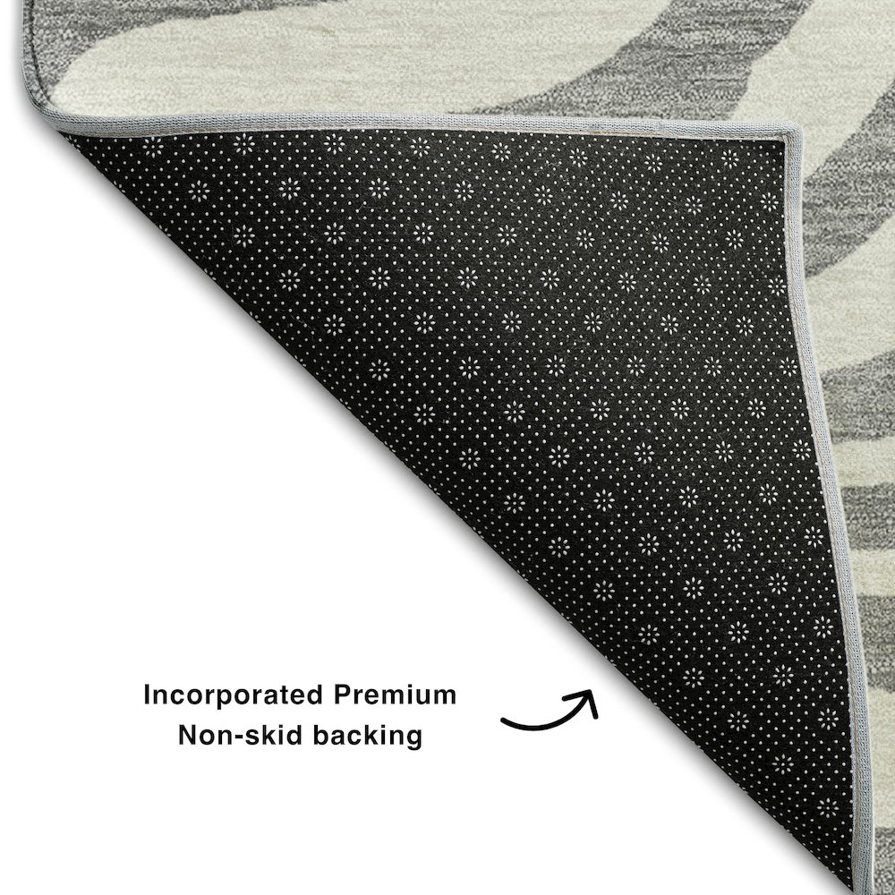 Premium Machine Washable Mayfield AMF1042 Gray 3' x 5' Rug. Picture 2