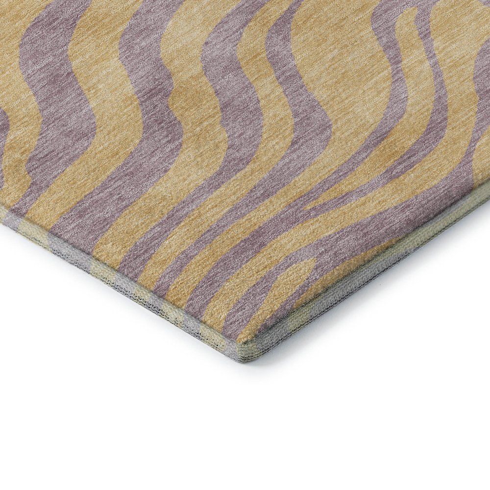 Premium Machine Washable Mayfield AMF1043 Peach 3' x 5' Rug. Picture 3