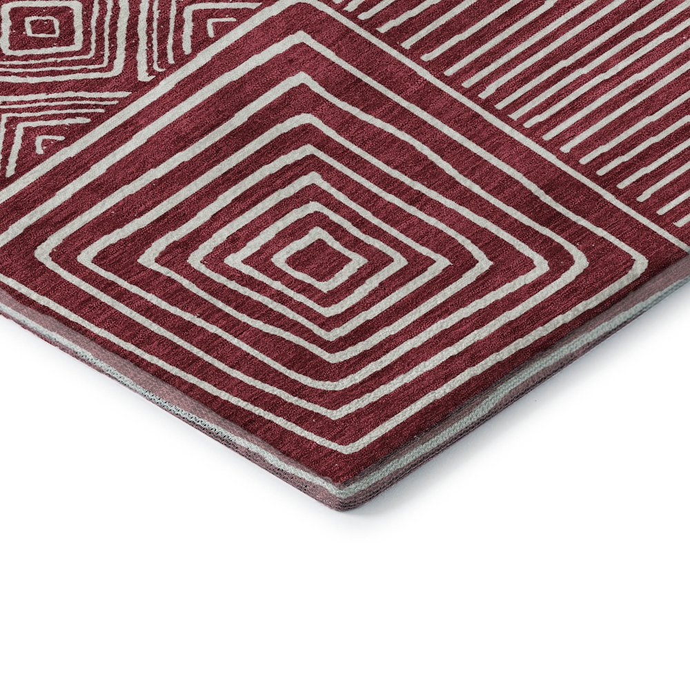 Premium Machine Washable Mayfield AMF1044 Garnet 3' x 5' Rug. Picture 3