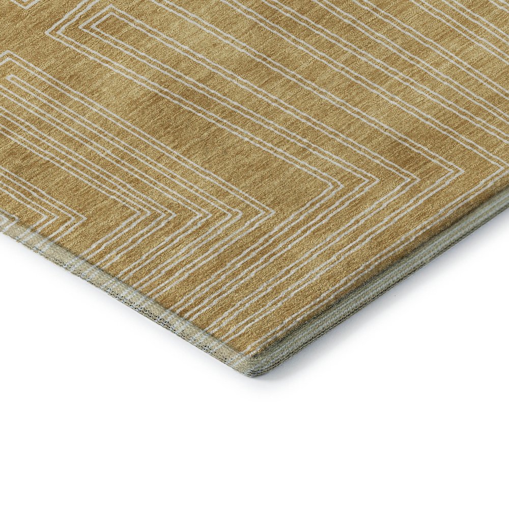 Premium Machine Washable Mayfield AMF1045 Gold 3' x 5' Rug. Picture 3