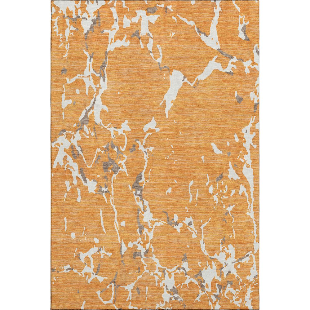 Premium Machine Washable Mayfield AMF1046 Orange 8' x 10' Rug. Picture 1