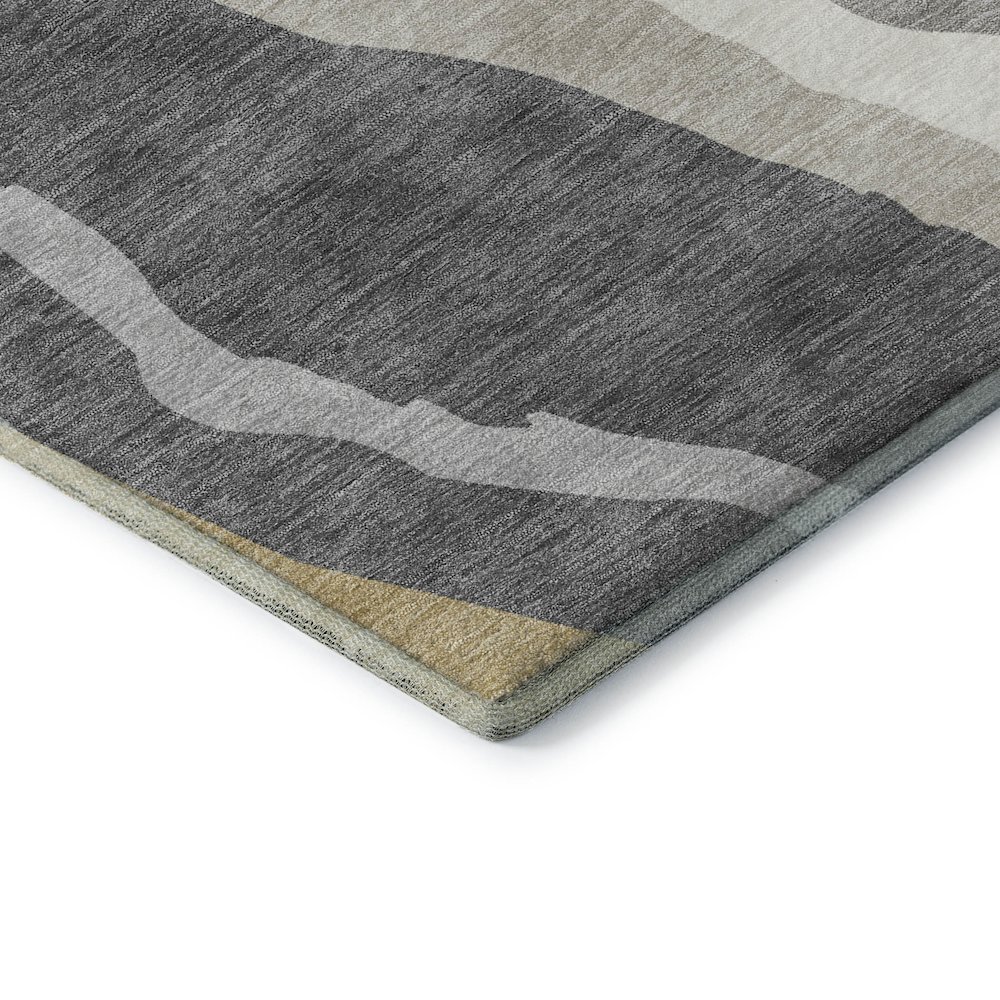 Premium Machine Washable Mayfield AMF1047 Black 3' x 5' Rug. Picture 3