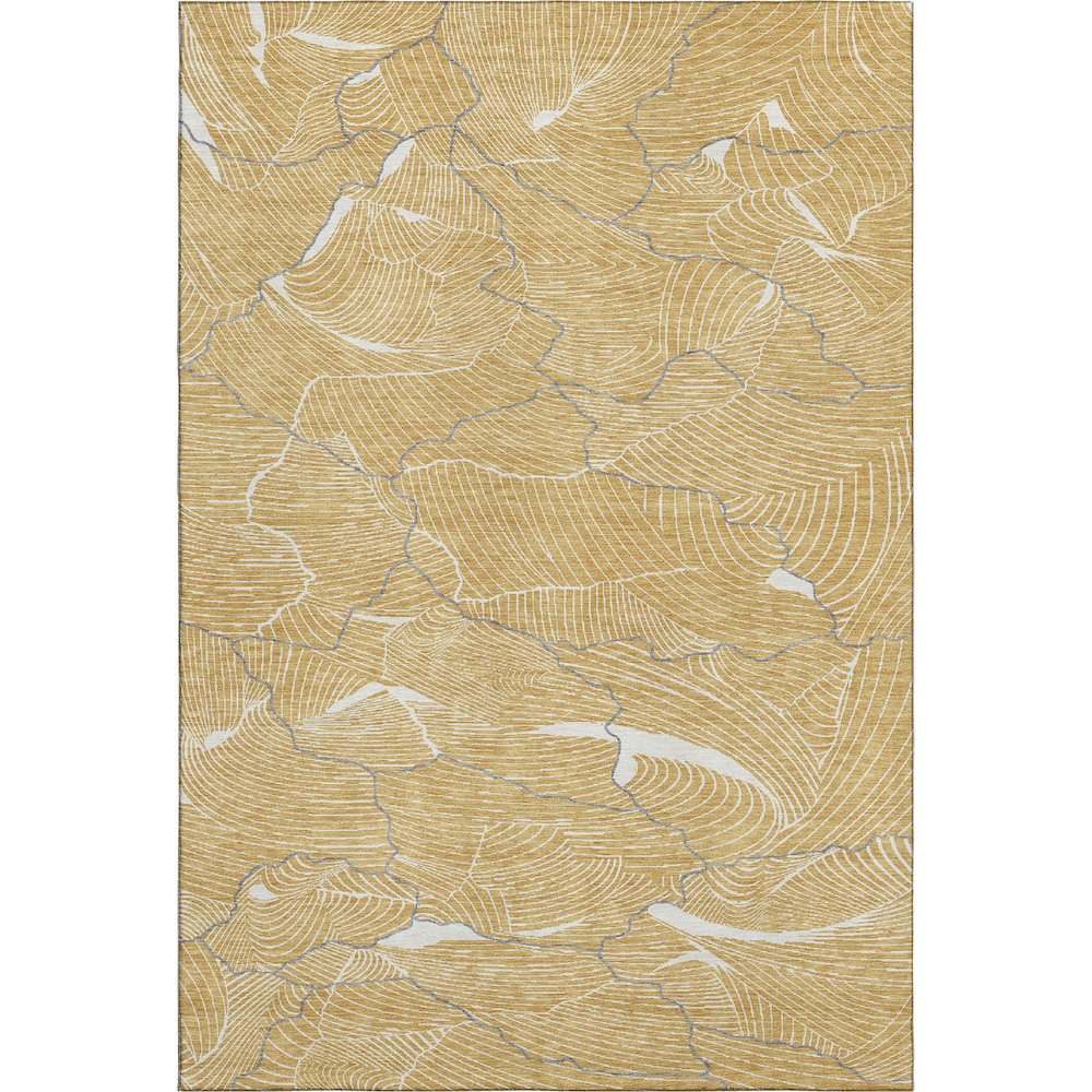 Premium Machine Washable Mayfield AMF1048 Gold 8' x 10' Rug. Picture 1