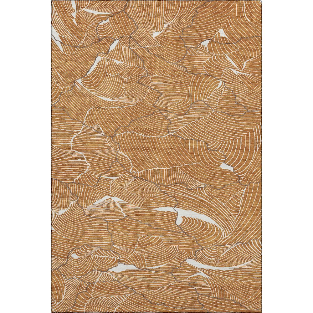 Premium Machine Washable Mayfield AMF1048 Paprika 8' x 10' Rug. Picture 1