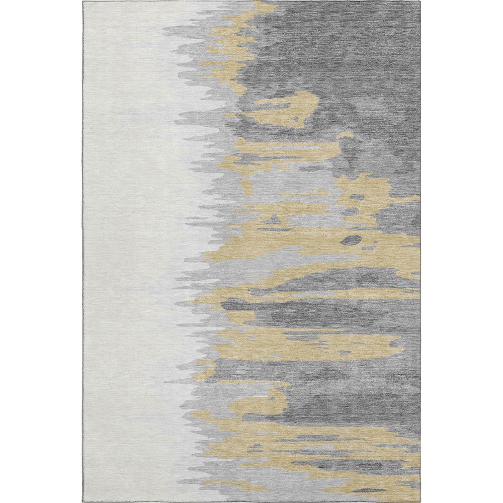 Premium Machine Washable Mayfield AMF1050 Gray 8' x 10' Rug. Picture 1