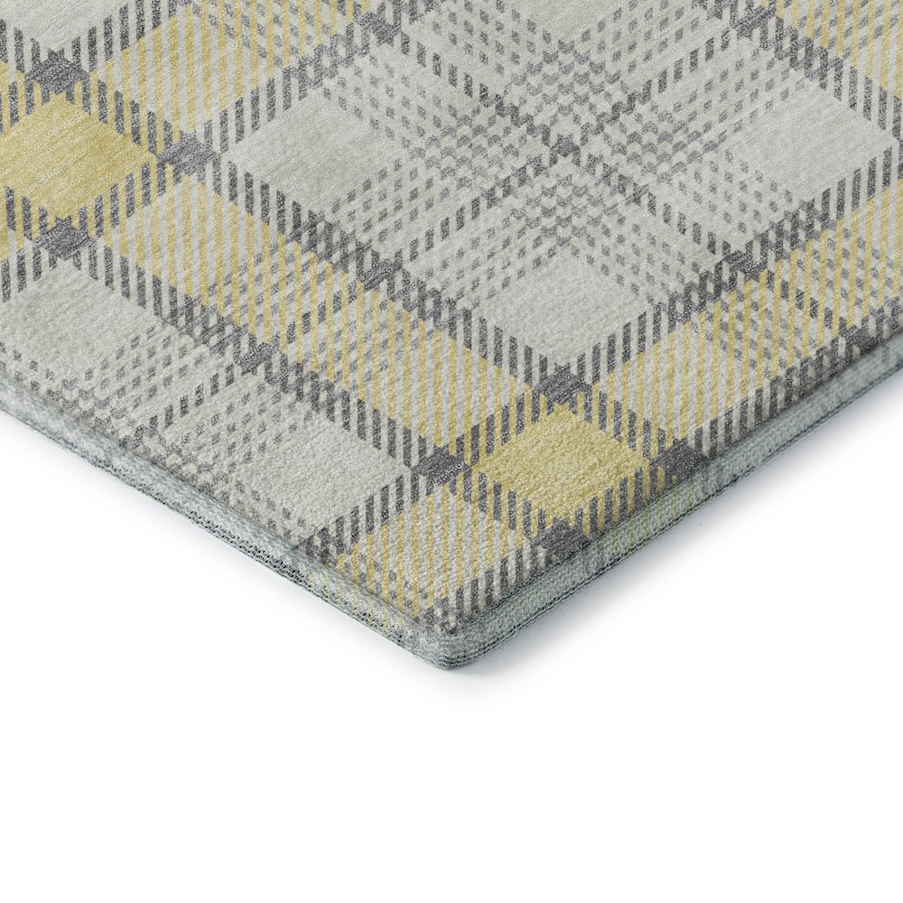 Premium Machine Washable Mayfield AMF1052 Yellow 3' x 5' Rug. Picture 3